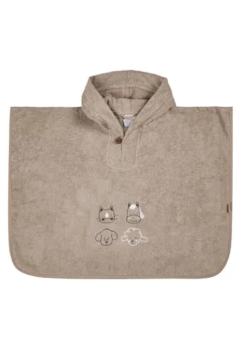 Sterntaler Poncho Bauernhof - Kinder Badeponcho aus Baumwolle - BADEPONCHO - Die ideale Alternative zum Bademantel, saugfähig und mit fröhlicher Bauernhof-Stickerei, perfekt für Kinder von 1-3 Jahren.