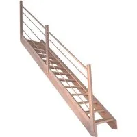 Treppe Mykonos Buche Gerade Holz-Design-Geländer Links FSC®