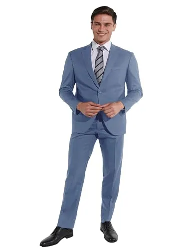 Steffen Klein Herren Anzug elastisch | Business Anzug | hellblau - Eleganter Regular Fit Anzug für Herren, perfekt für Business und formelle Anlässe. Hochwertiges Material bietet unvergleichlichen Komfort und Bewegungsfreiheit.