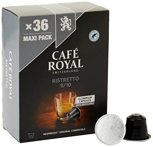 Café Royal Ristretto – 36 Kapseln Nespresso®, Int. 11/12, dunkel