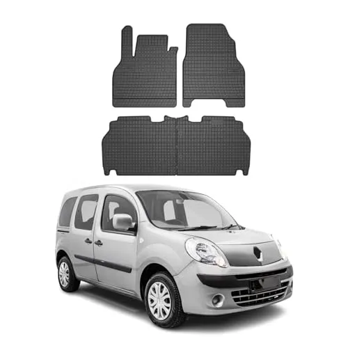 OMAC Gummi Fußmatten für Renault Kangoo 2007-2021 - Hochwertige, rutschfeste Gummi-Fußmatten für optimalen Schutz und einfache Installation. Ideal für Renault Kangoo II, wasserdicht und langlebig.