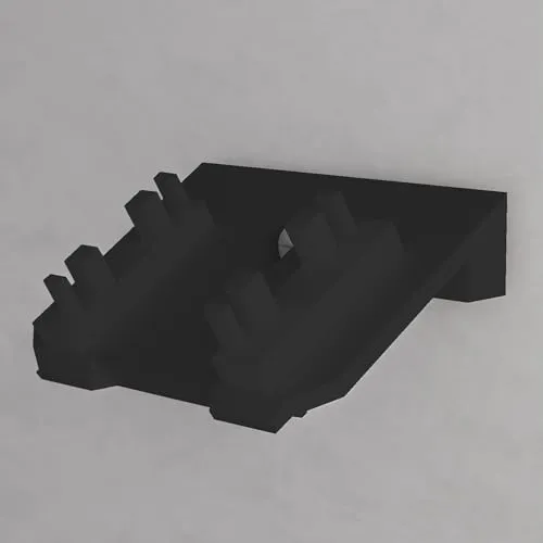 fossi3D 2X Wandhalterung Haken kompatibel mit LEGO Speed Champions & LEGO F1 – Display-Halter für Rennwagen, inkl. Befestigungsmaterial, 3D-gedruckt, hitzebeständig – Schwarz, Made in Germany
