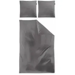 Xxxl Bettwäsche Graphit 200x200 cm - Hochwertige Makosatin-Bettwäsche in Graphit, 100% Baumwolle, bügelleicht und pflegeleicht für erholsame Nächte. Oeko-Tex® zertifiziert und allergikergeeignet.