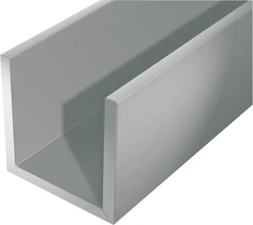 GAH Alberts Alu-U-Profil 2000/20x20mm silberfarbig