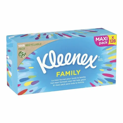 15x KLEENEX XXL Family Box Kosmetiktücher Papiertuch Spender, gesamt 1920 Blatt 