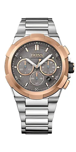 Hugo Boss HB1513362 Herrenuhr - Herren Armbanduhr mit elegantem grauen Zifferblatt, 14 mm Gehäusedicke – perfekt für modebewusste Männer.