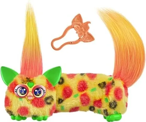 Furby DJ Furblets Can-Dee-Swirl - Interaktive Plüschtiere mit dehnbarem Körper, der lustige Geräusche macht und Musik spielt – ideal für unterwegs und zum Spielen mit anderen Furby Freunden.