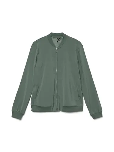 VERO MODA Female Jacke Bomber MLaurel Wreath - Funktionsjacke in kurzer Bomberform, aus weichem, leichtem Material mit recyceltem Polyester für umweltbewusste Mode.