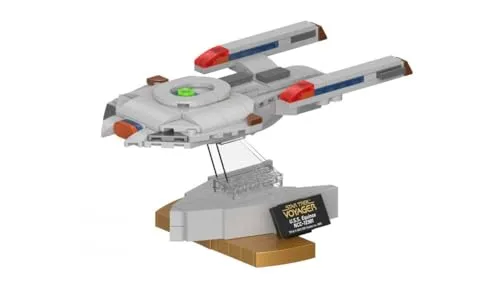 BlueBrixx Pro - Star Trek USS Equinox NCC-72381 - Mini-Modell-Bausatz für Erwachsene und Kinder, 209 Klemmbausteine, Offiziell lizenziert, Ausstellungsständer inklusive, 105696
