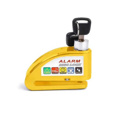 Tourtecs Bremsscheibenschloss mit Alarm 110dB - Motorradschloss mit 110dB Alarm für optimalen Diebstahlschutz. Der Bewegungssensor reagiert auf Erschütterungen und schreckt Diebe ab. Kompakt, wasserdicht und inklusive 2 Schlüssel.