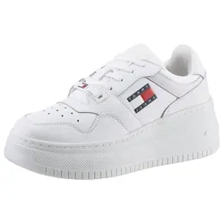Tommy Jeans TJW RETRO BASKET FLATFORM ESS Plateausneaker - Sneaker mit stylischem Logoschriftzug in der Sohle, komfortable Plateauhöhe von 3 cm, ideal für sportliche Freizeitlooks.