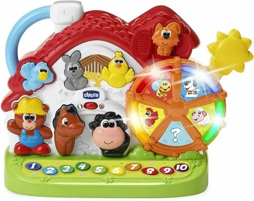 CHICCO 9604 Die Neu Bauernhof Parlante - Pädagogisches Spielzeug für Kinder von 1 bis 4 Jahren, das in 2 Sprachen lehrt und mit interaktiven Spielmodi sowie Tiergeräuschen begeistert.