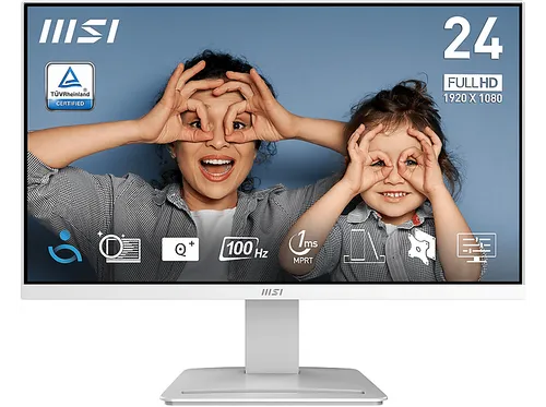 MSI PRO MP2412WDE 24 Zoll Monitor - 24 Zoll Full HD Monitor mit 1920x1080 Auflösung und 4ms Reaktionszeit, ideal für Büroarbeiten und Multimedia-Anwendungen.