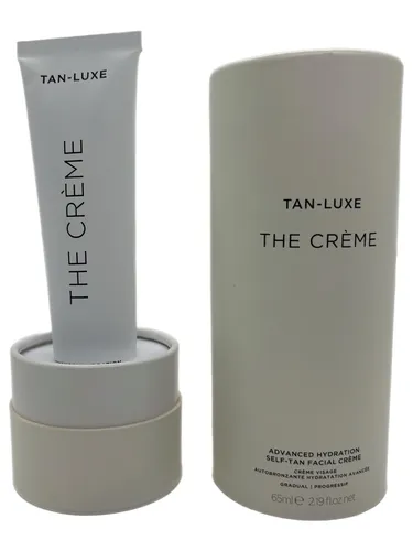 Tan Luxe - The Crème - Selbstbräunercreme für das Gesicht 65ml - Selbstbräuner für tägliche Anwendung, spendet intensive Feuchtigkeit und sorgt für einen strahlenden Glow dank 4,5% progressivem Selbstbräuner. Ideal für eine elastische Haut ohne Flecken.