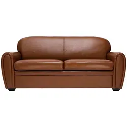 Vintage-Ledersofa braun 3-Sitzer CLUB