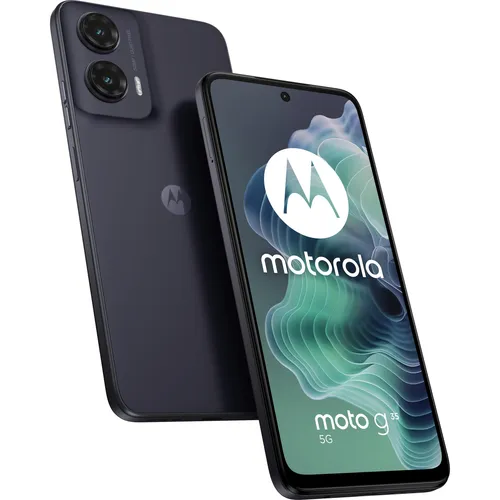 Motorola Moto G35 4+128GB 6.72" 5G Midnight Black - Handy mit 5G-Unterstützung, 128GB Speicher und 6.72" Display für flüssiges Surfen und beeindruckende Multimedia-Erlebnisse.