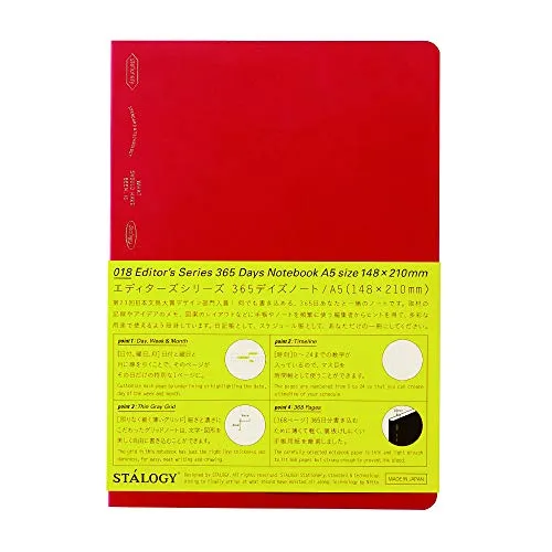 Stalogy 018 Editors Series 365 Tage Notizbuch (A5/Rot)