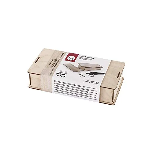 Rayher Brandmalkolben-Set in Holzbox - Basteln – Kreative Brandmalerei auf Holz, Kork und Leder mit ergonomischem Soft-Grip und 5 Aufsätzen, ideal für Hobby-Designer!