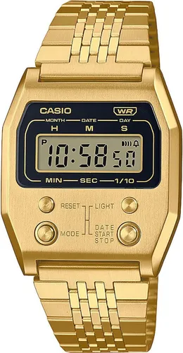 Casio Digitaluhr Vintage Edgy Armbanduhr A1100G-5EF - Goldfarben/Grau
