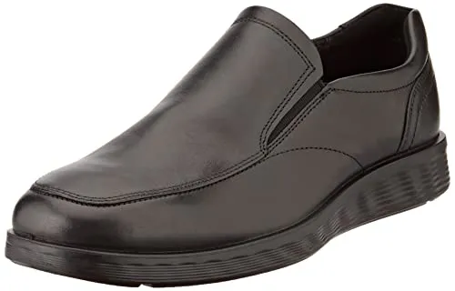 ECCO Herren S LITE HYBRID Slip-on, Schwarz, 44 EU - Hochwertige Slipper aus Premium-Leder mit elastischem Einstieg für einfaches An- und Ausziehen. Ideal für den Alltag dank dämpfender ECCO PHORENE Einlegesohle und flexibler ECCO FLUIDFORM Verarbeitung.