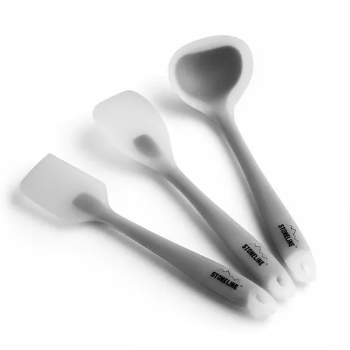 STONELINE® Küchenhelfer-Set, 3-teilig, 1 Schaber, 1 Kochlöffel und 1 Suppenkelle