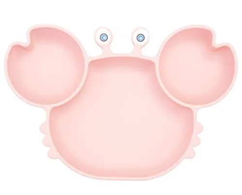 Linowos Baby Teller Schüssel Mini Silikon Platte für Baby Kleinkinder und Kinder Tragbar Teller Baby Rutschfest Babyteller Saugen Abwaschbar für Spülmaschine, Mikrowelle