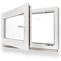 Framelux Kunststofffenster Slimline Weiß 3-Fach Verglasung 850 x 400 mm Linksanschlag