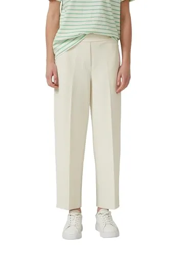s.Oliver Strukturierte Culotte mit Elastikbund - Stylische Culotte mit elastischem Bund, ideal für den Alltag. Praktische Eingrifftaschen und angenehmer Tragekomfort dank hochwertiger Materialien.