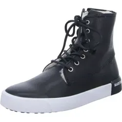 Blackstone High Sneakers Fur Schwarz 36 - Stylische Damen Sneakers aus hochwertigem Glattleder mit flachem Absatz und praktischem Reißverschluss. Ideal für den Alltag, mit weichem Innenfutter für besten Tragekomfort.