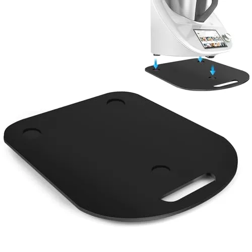 Gleitbrett passend für den Thermomix TM6 / TM5, für Thermomix TM6 TM5 Gleitbrett Acryl, Schnelles Bewegen Rollbrett für Thermomix Vorwerk Küchenmaschine TM6, Glänzend Schwarz