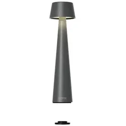 Sompex MONO Akku-Tischleuchte - Anthrazit - Moderne Tischleuchte für Indoor und Outdoor, dimmbar mit 2 Lichtfarben und inklusive Ladestation für flexibles Licht überall.
