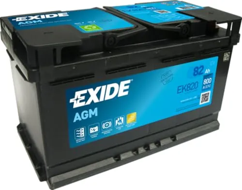 EXIDE Autobatterie EK820 - 82 Ah, 800 A - Hochleistungs-Autobatterie für zuverlässige Energieversorgung, kompatibel mit zahlreichen Fahrzeugmodellen und entspricht den OEM-Anforderungen.