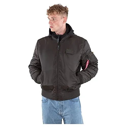 Alpha Industries MA-1 D-Tec Bomberjacke - Herren Funktionsjacke in Slim Fit, aus strapazierfähigem Nylon, mit abnehmbarer Kapuze und markentypischen Details für sportliche Outfits.