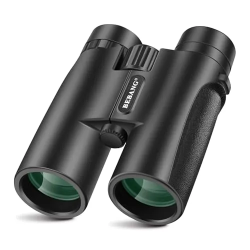 BEBANG Fernglas 10x42 – Wasserdicht für Vogelbeobachtung & Abenteuer - Ferngläser, ideal für raue Umgebungen mit BAK-4 Prismen für klare Bilder und einem weiten Sichtfeld dank des 42-mm-Objektivs. Perfekt für Vogelbeobachtung, Wandern und Safari.