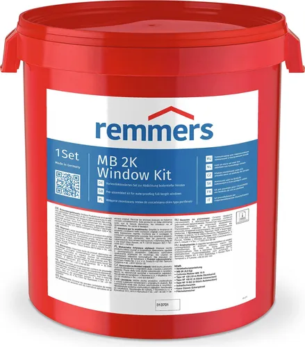 Remmers Window-Kit MB 2K zur Abdichtung bodentiefer Fenster 8,3 kg - Hochwertige Abdichtungslösung für bodentiefe Fenster. Das Remmers Window-Kit MB 2K bietet zuverlässigen Schutz und ist ideal für den professionellen Einsatz.
