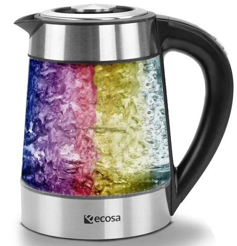 ecosa Wasserkocher EO-600 - 1,7 l, 2200 W, Temperatureinstellung und LED-Beleuchtung, BPA-frei und modern in Edelstahl