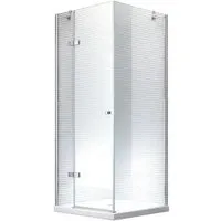 Hestia Duschkabine 80x80x195 cm - Glaszentrum Hagen - Moderne Eckduschkabine aus 8 mm Klarglas, ideal für Wellnessbereiche und Badezimmer, mit ESG-Siegel für hohe Sicherheit und Qualität.