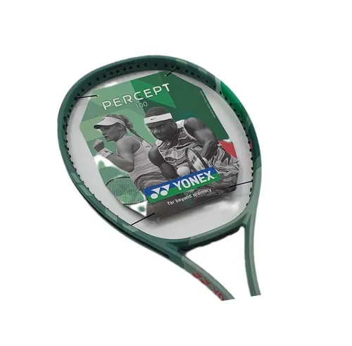 YONEX 23 Percept 100 Tennisschläger – unbesaitet, 300 g - Wettkampfschläger mit optimalem Gewicht von 300 g für präzise Schläge, ideal für ambitionierte Spieler, in modernem Hellgrün-Dunkelgrün Design.
