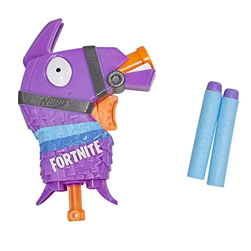 NERF Fortnite Llama MicroShots Dart-Spielzeug-Blaster und 2 Elite Darts für Kinder, Teenager, Erwachsene