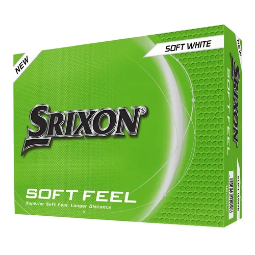 Srixon Soft Feel 2025 Golfbälle - 12 Stück, Weiß - Entwickelt für Golfer, die Komfort und Leistung schätzen. Mit einem progressiven Kern für weiches Gefühl und explosive Geschwindigkeit. Ideal für präzises Greenspiel und gerade Abschläge.