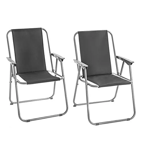 ESTEXO Campingstuhl Klappstuhl 2er Set - 2er Set faltbare Campingstühle aus robustem Stahlrohr, ideal für Camping, Angeln oder Strandbesuche. Leicht und platzsparend – perfekt für unterwegs!
