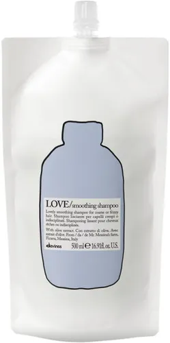 Davines Essential Haircare Love Smoothing Shampoo Refill 500 ml - Shampoo für glattes Haar, ideal gegen Frizz und trockene Kopfhaut, mit cremigem Schaum für sanfte Reinigung und Geschmeidigkeit.