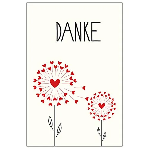 Stück Premium Dankeskarten (Klappkarten) mit Umschlägen, Danke, Dankeschön, Karten, Dankekarten, Hochzeit, Geburt, Baby, Taufe, Abschied, Geburtstag, Jubiläum 10