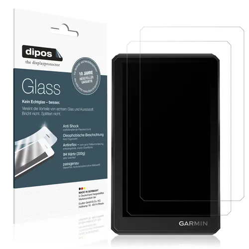 2x Schutzfolie für Garmin zumo XT matt - Anti-Shock 9H Folie dipos Glass