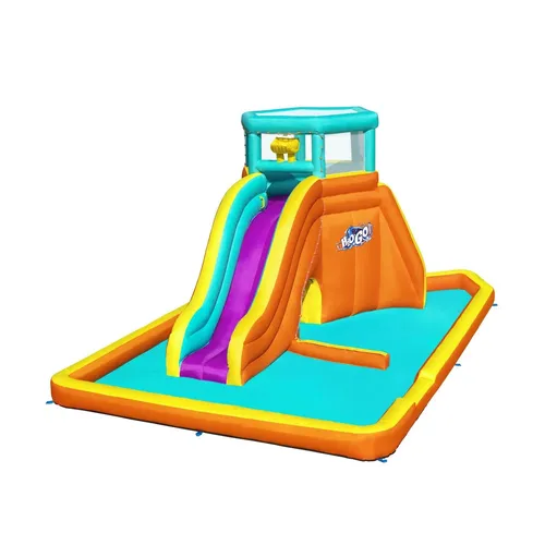 BESTWAY Hüpfburg (6-tlg) orange - Spaß für die ganze Familie - Spielplätze: Bunte Hüpfburg mit 6 Teilen, ideal für unvergessliche Spielstunden im Garten oder auf Veranstaltungen.