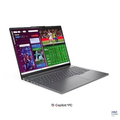 Lenovo IdeaPad Pro 5i 16" WUXGA Laptop - Leistungsstarker Laptop mit Intel Core Ultra 7, 16" OLED-Display und 16 GB RAM. Ideal für kreative Anwendungen und Multitasking, mit langer Akkulaufzeit von bis zu 29.4 Stunden.