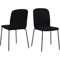 Albatros Esszimmerstühle 4er Set ENNA, schwarz - Stühle für Esszimmer und Küche, stapelbar und bequem gepolstert, ideal für gesellige Abende und modernes Wohnambiente.