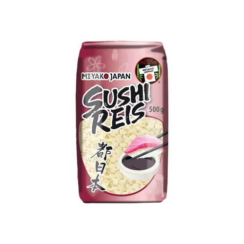 Miyako Japan Sushi Reis Rundkorn 0,5 kg - Hochwertiger Rundkornreis für authentische Sushi-Zubereitung. Ideal für den Genuss japanischer Küche zuhause. Jetzt ausprobieren und begeistern lassen!
