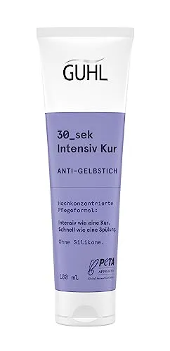GUHL 30 Sekunden Anti-Gelbstich Haarkur 100 ml - Haarkur für Männer mit hochkonzentrierter Pflegeformel, neutralisiert Gelbtöne in nur 30 Sekunden und sorgt für kühles, strahlendes Blond.