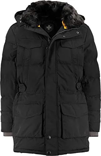 Wellensteyn Herren Jacke SEAMASTER Schwarz StroBoAirTec, Größe:M - Stylischer Parka für Herren mit wasserabweisender Oberfläche und abnehmbarer Kapuze. Ideal für wechselhaftes Wetter und den urbanen Alltag.